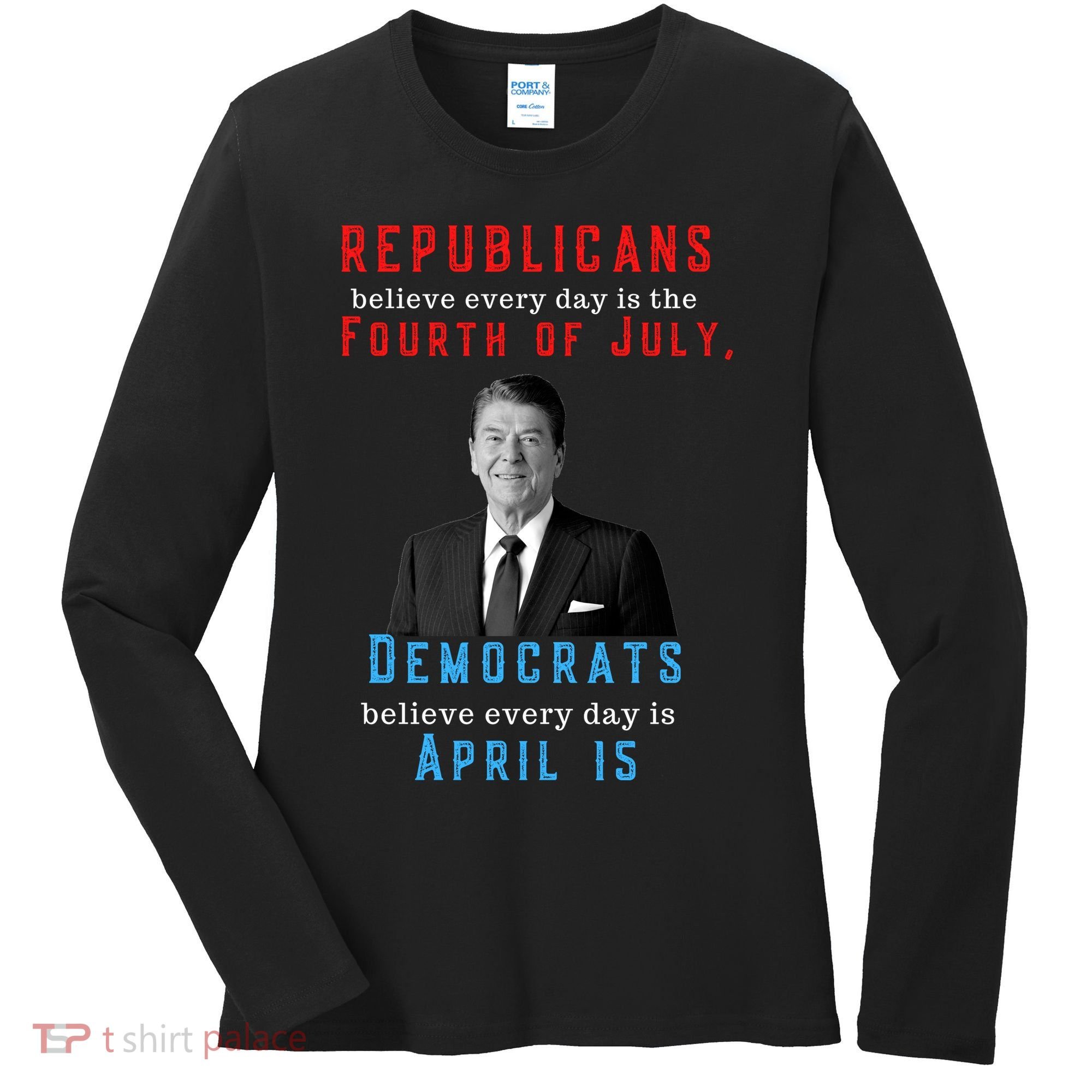 Ronald Reagan Conservative Women's Long Sleeve Shirt