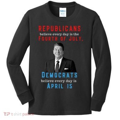 Ronald Reagan Conservative Kids Long Sleeve Shirt