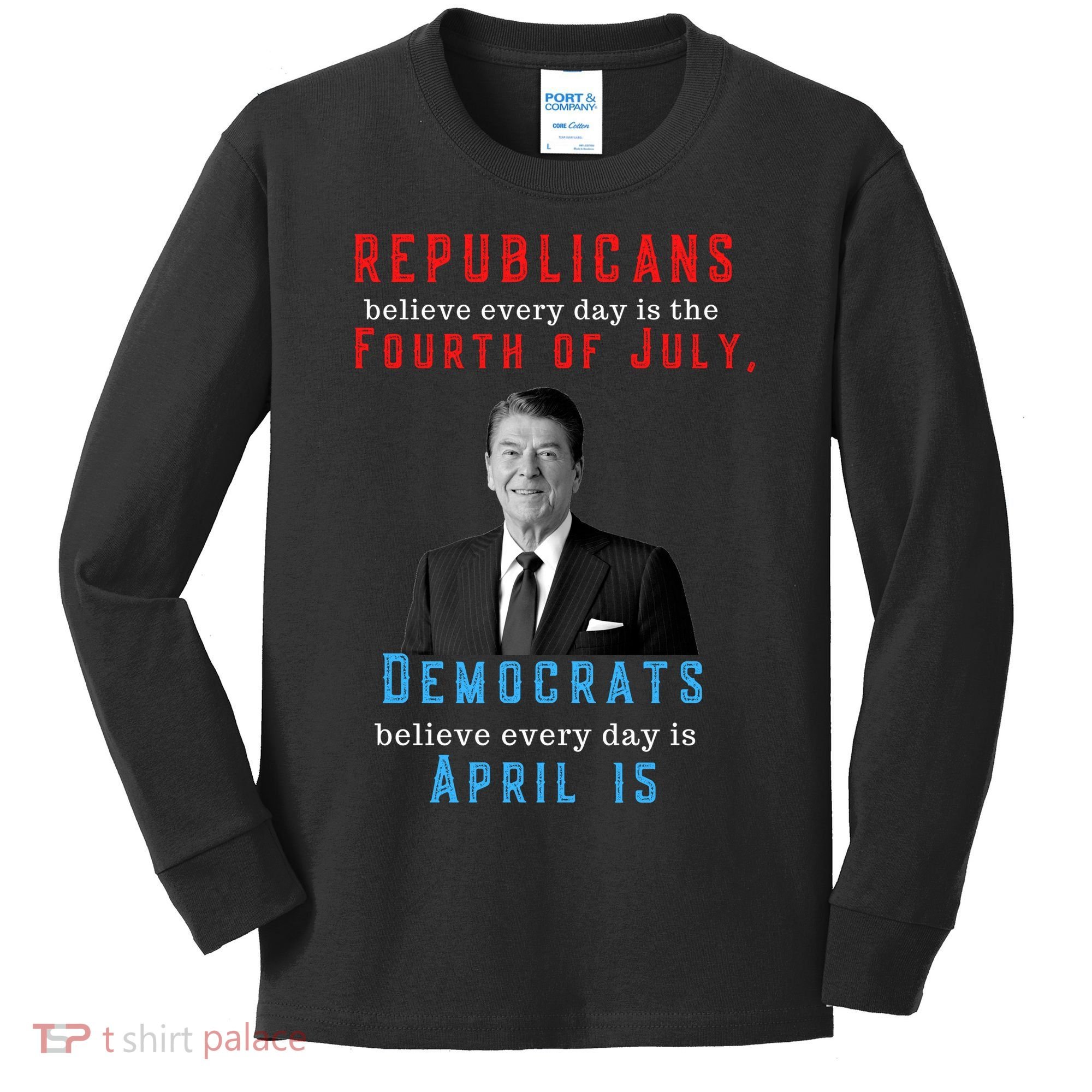 Ronald Reagan Conservative Kids Long Sleeve Shirt