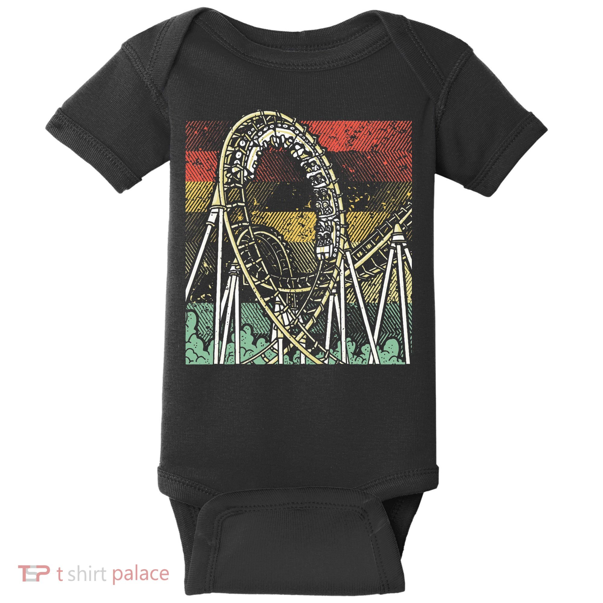 Retro Roller Coaster Baby Bodysuit