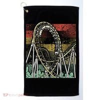 Retro Roller Coaster Golf Towel thumb 0