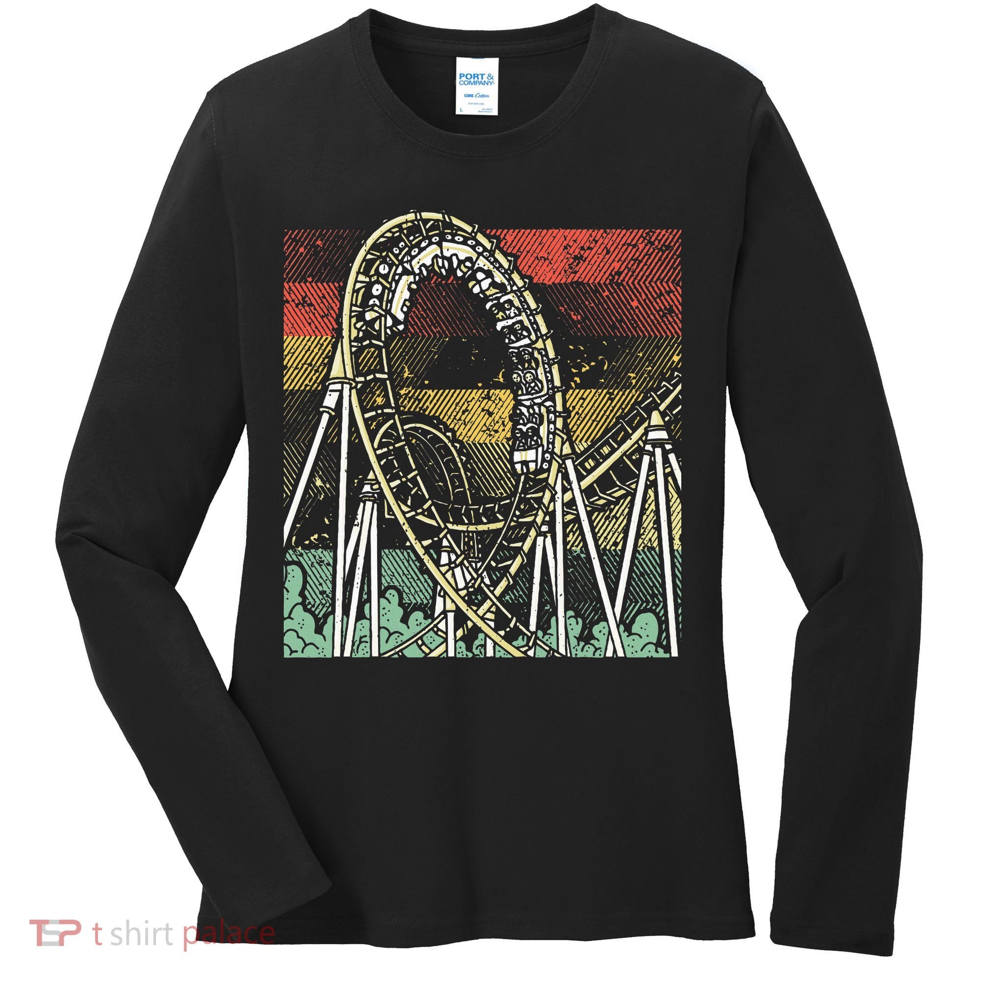 Retro Roller Coaster Women's Long Sleeve Shirt