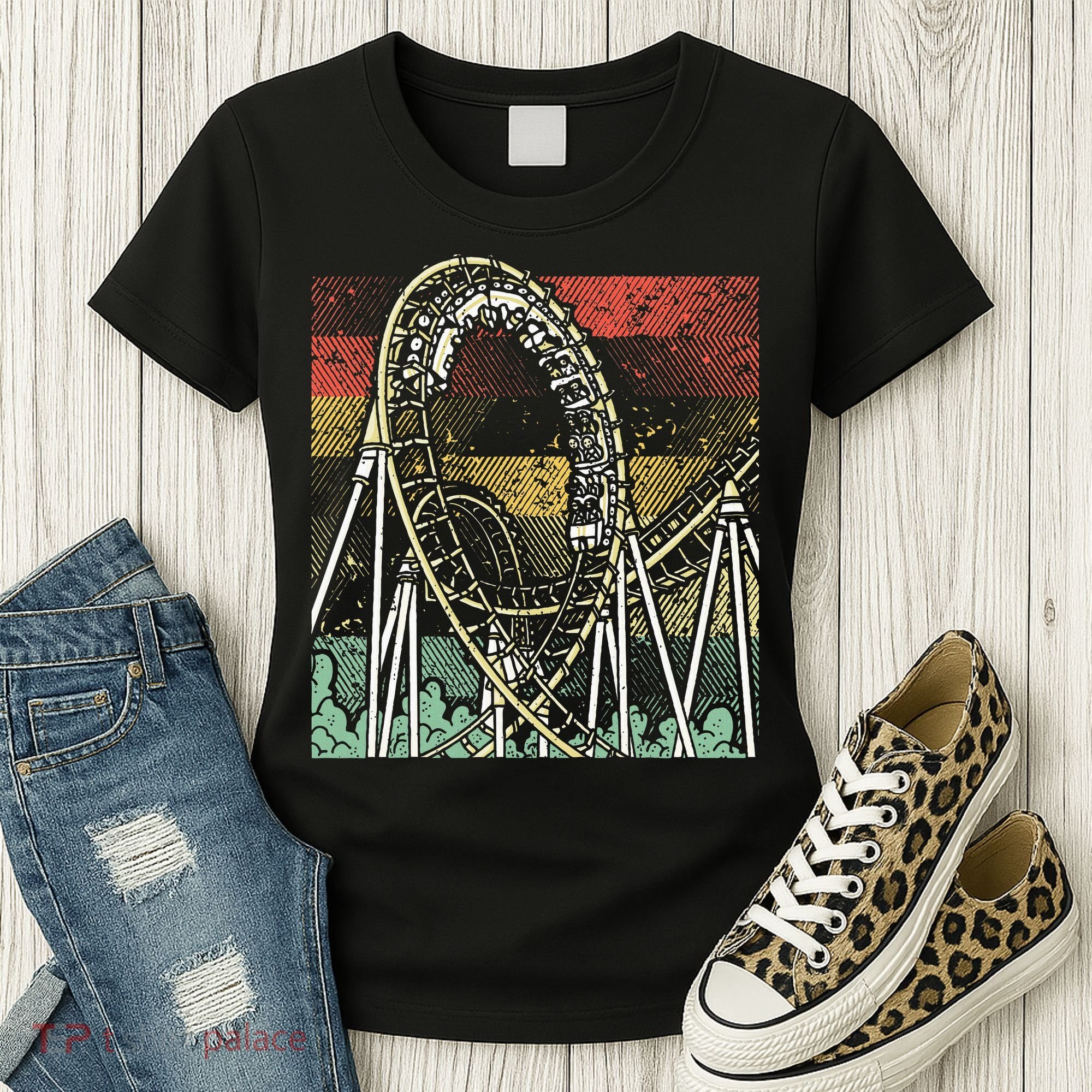 Retro Roller Coaster Women's T-Shirt