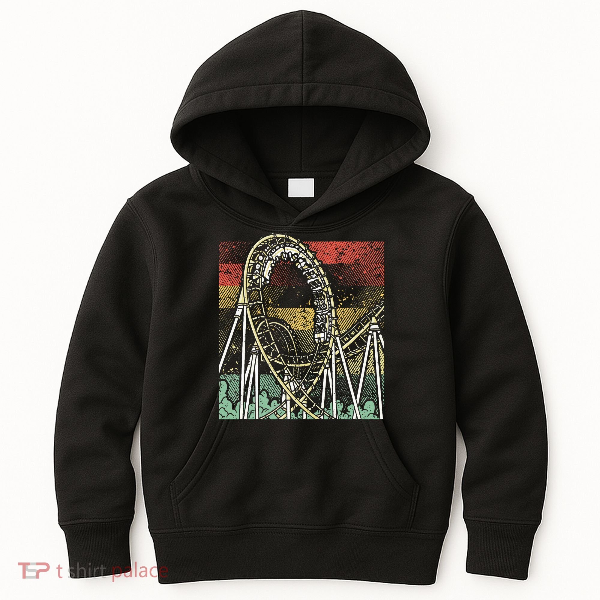 Retro Roller Coaster Kids Hoodie