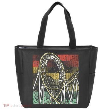 Retro Roller Coaster Tote Bag