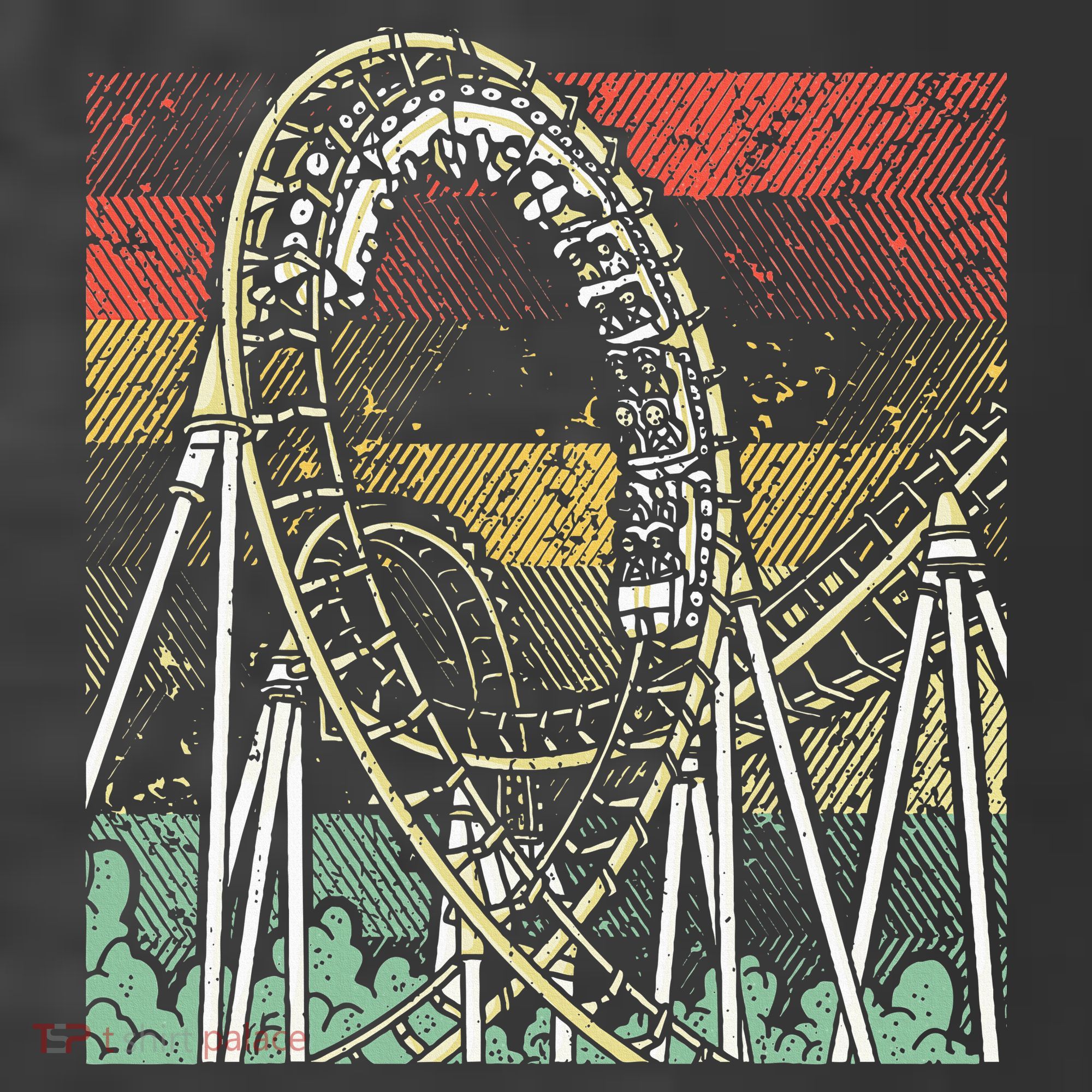Retro Roller Coaster Kids T-Shirt