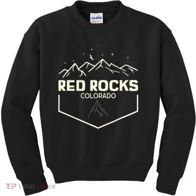 Red Rocks Colorado Epic Moonlight Kids Sweatshirt