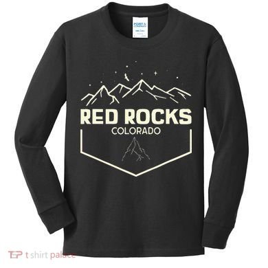 Red Rocks Colorado Epic Moonlight Kids Long Sleeve Shirt