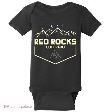 Red Rocks Colorado Epic Moonlight Baby Bodysuit
