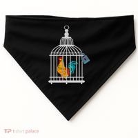 Red Rooster Cock Male Chastity Chicken In Cage USA-Made Doggie Bandana thumb 0