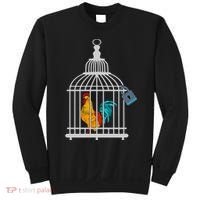 Red Rooster Cock Male Chastity Chicken In Cage Sweatshirt thumb 0