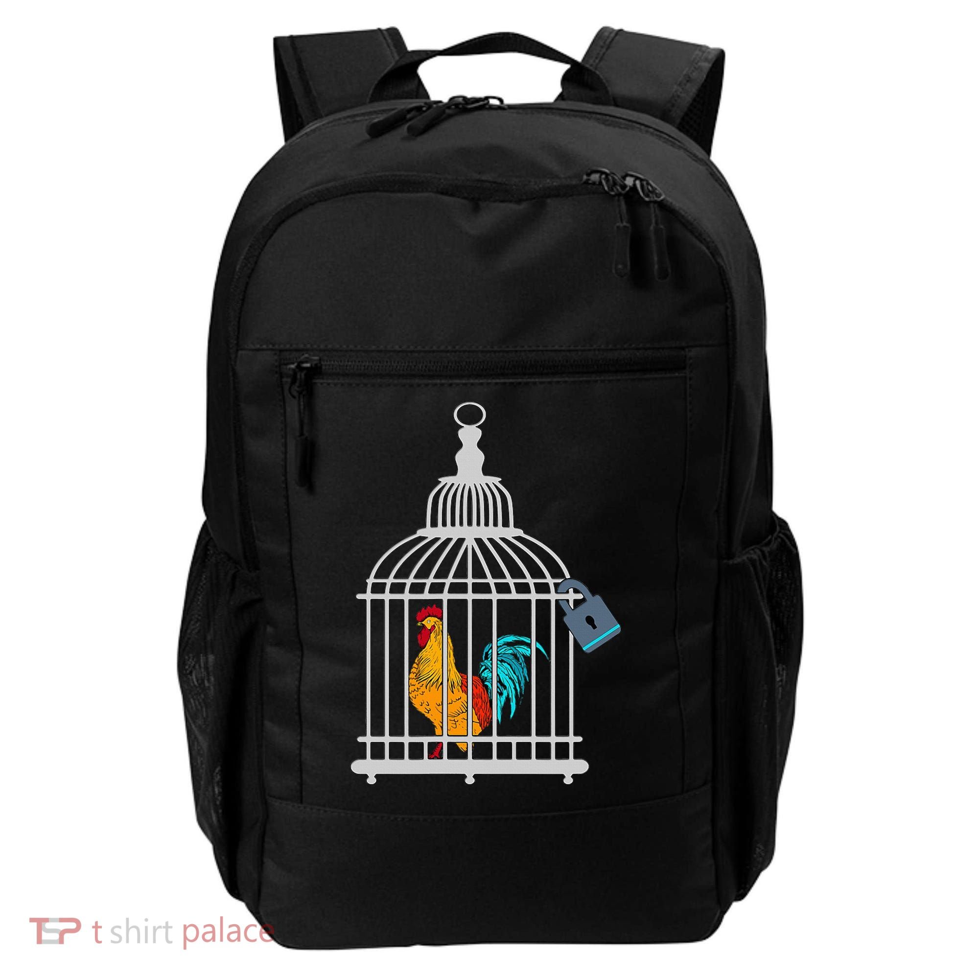 Red Rooster Cock Male Chastity Chicken In Cage Backpack