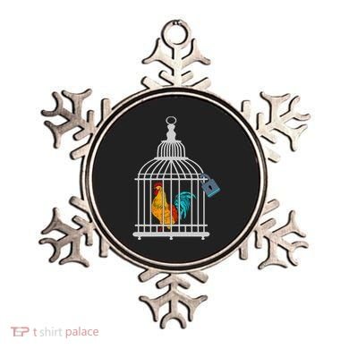 Red Rooster Cock Male Chastity Chicken In Cage Ornament
