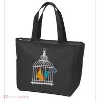 Red Rooster Cock Male Chastity Chicken In Cage Tote Bag thumb 3