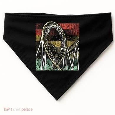 Retro Roller Coaster USA-Made Doggie Bandana
