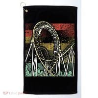 Retro Roller Coaster Golf Towel thumb 0