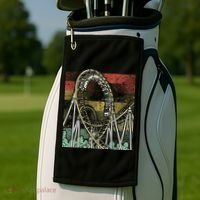 Retro Roller Coaster Golf Towel thumb 2