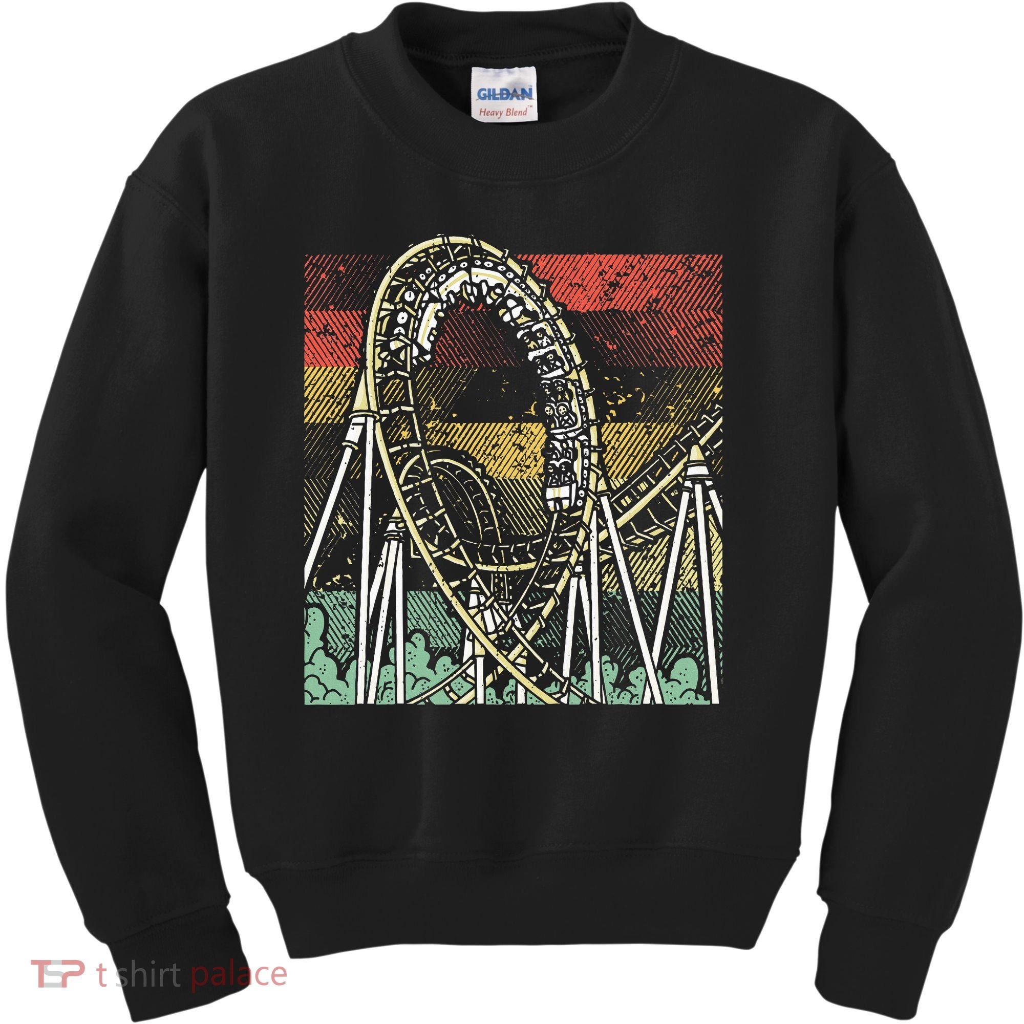 Retro Roller Coaster Kids Sweatshirt