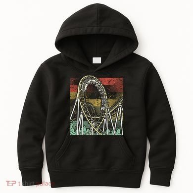 Retro Roller Coaster Kids Hoodie
