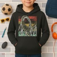 Retro Roller Coaster Kids Hoodie thumb 2