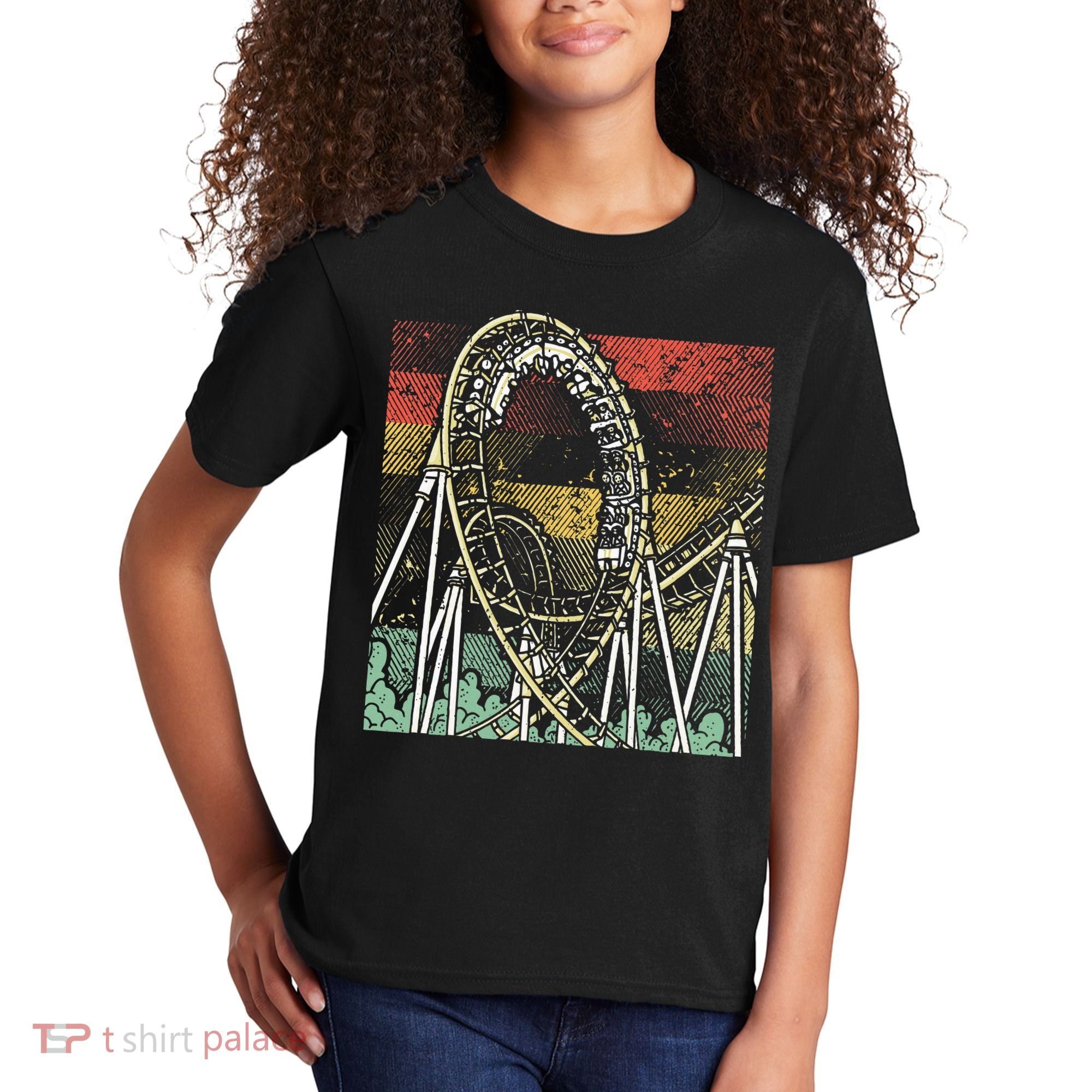 Retro Roller Coaster Kids T-Shirt
