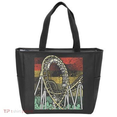 Retro Roller Coaster Tote Bag