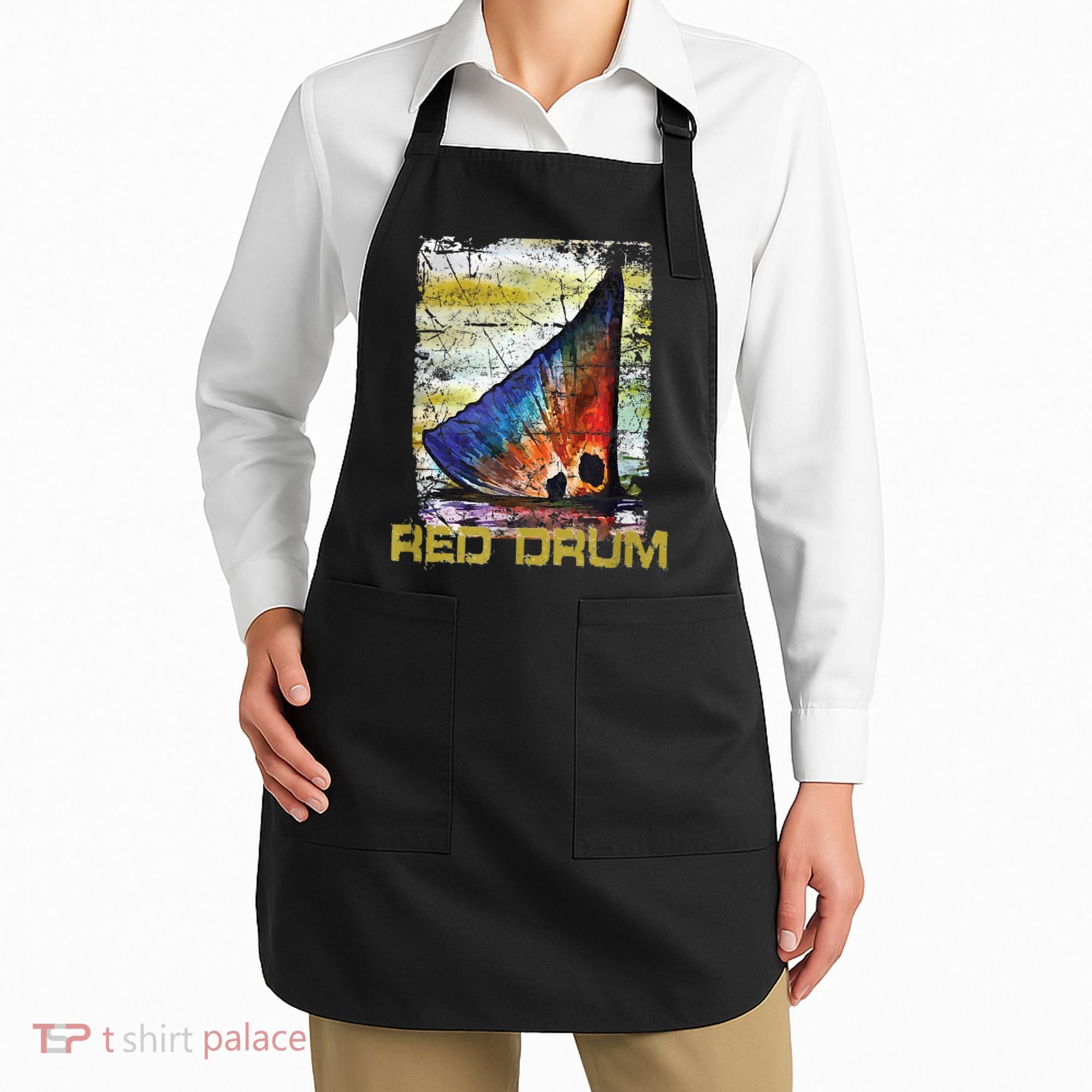 Redfish Red Drum Salty Dad Saltwater Fishing Ocean Fish Apron