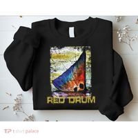 Redfish Red Drum Salty Dad Saltwater Fishing Ocean Fish Sweatshirt thumb 2