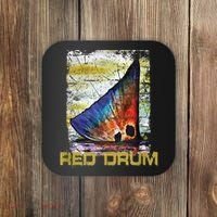 Redfish Red Drum Salty Dad Saltwater Fishing Ocean Fish Coaster thumb 0