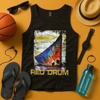 Redfish Red Drum Salty Dad Saltwater Fishing Ocean Fish Tank Top thumb 4