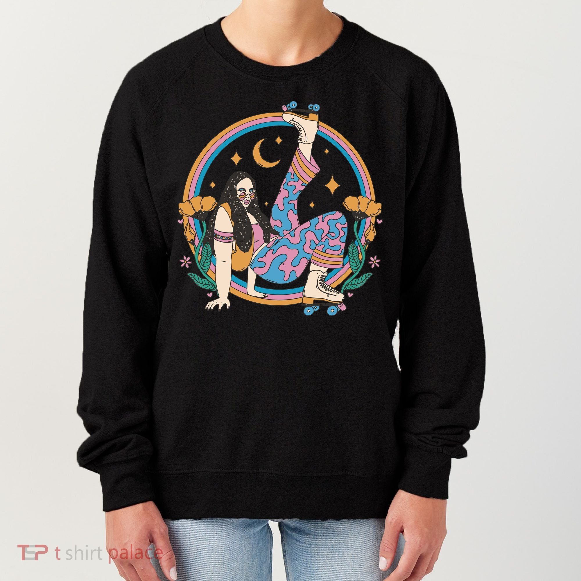 Retro Roller Disco Girl Women's Sweatshirt