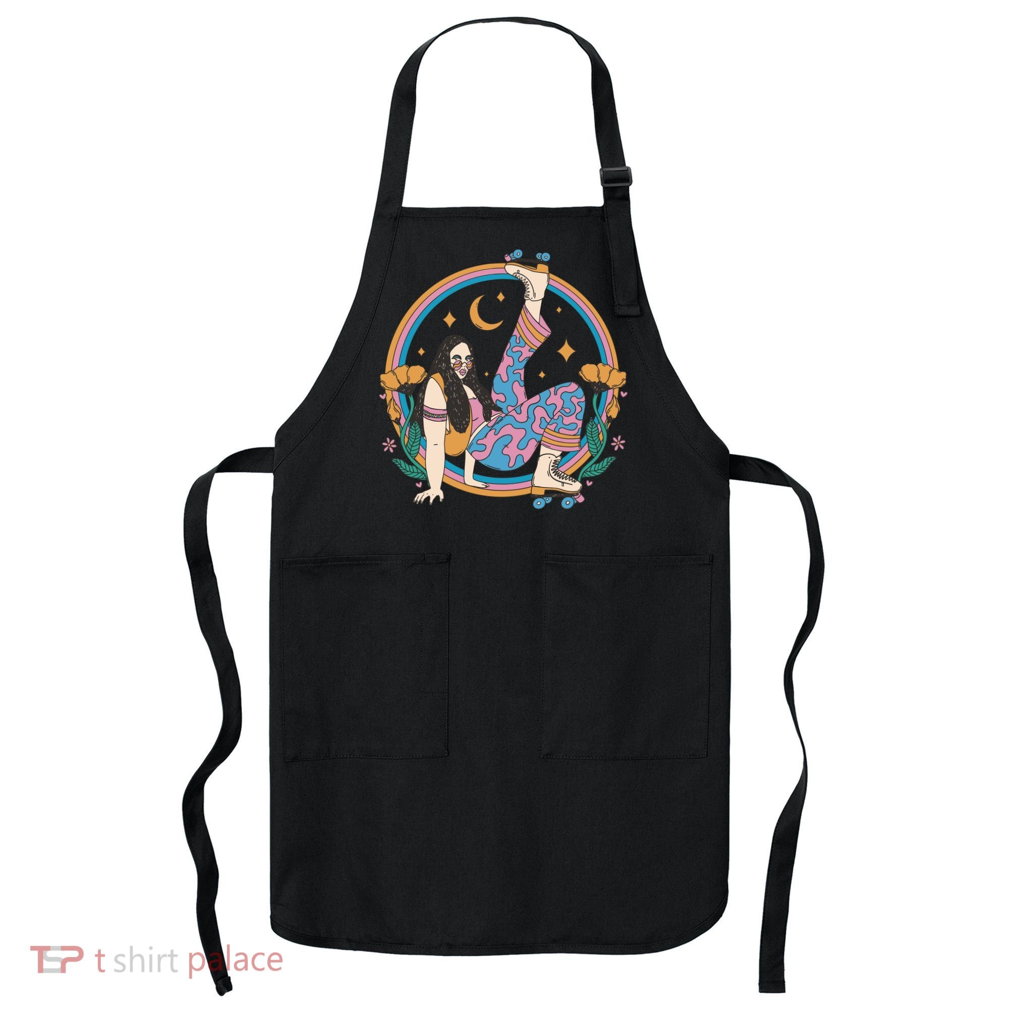 Retro Roller Disco Girl Apron