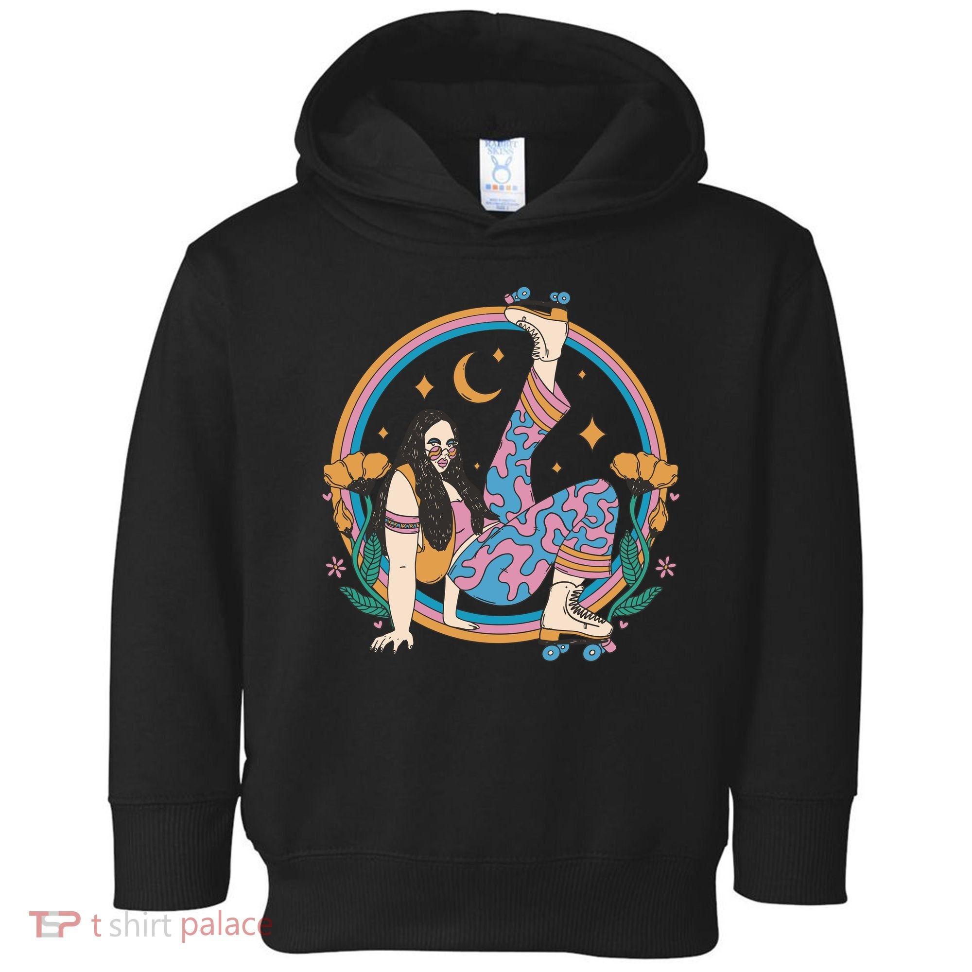 Retro Roller Disco Girl Toddler Hoodie