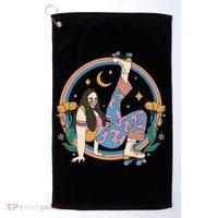 Retro Roller Disco Girl Golf Towel thumb 0