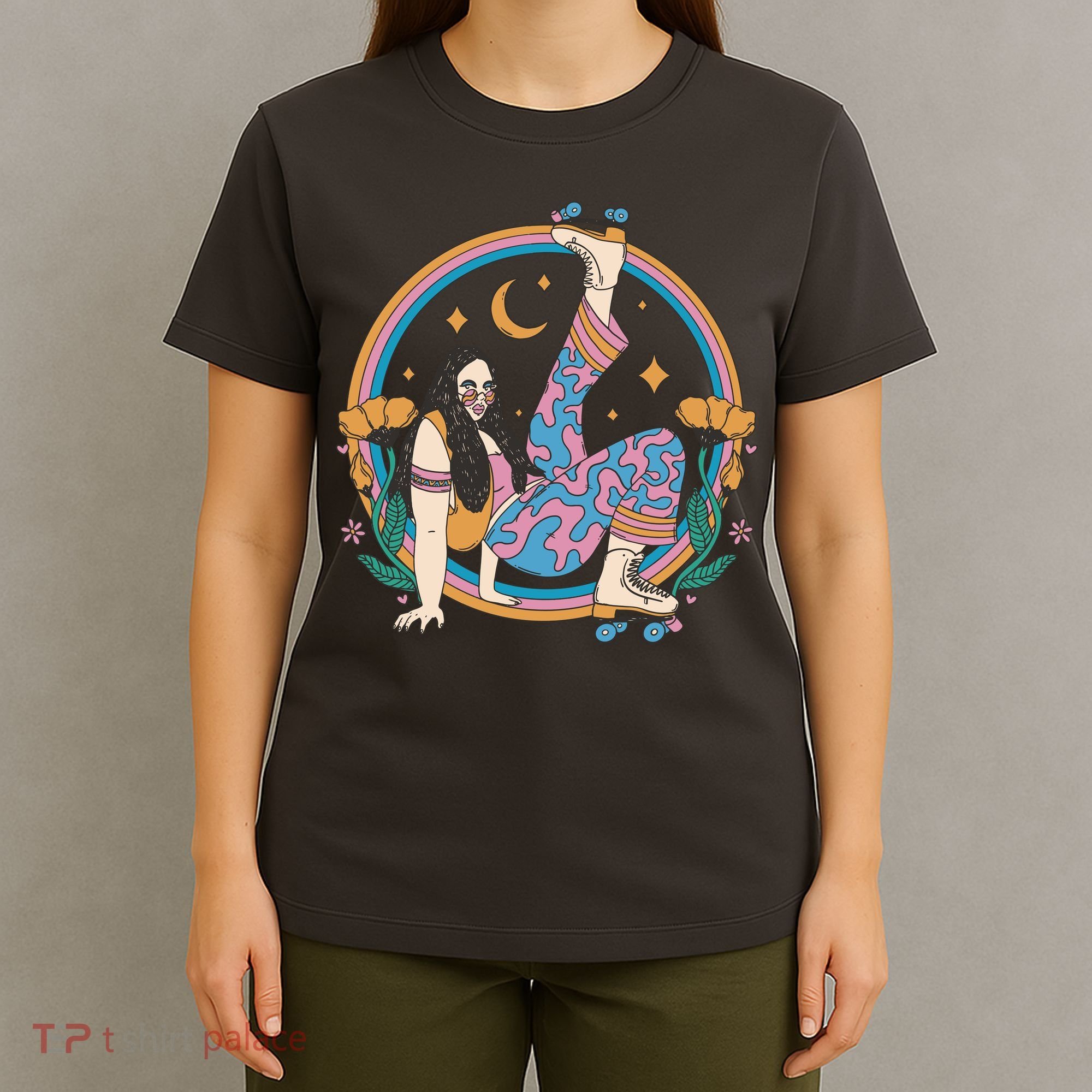 Retro Roller Disco Girl T-Shirt