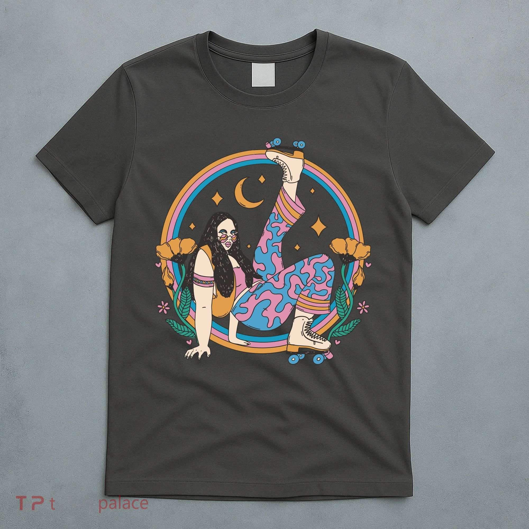 Retro Roller Disco Girl T-Shirt