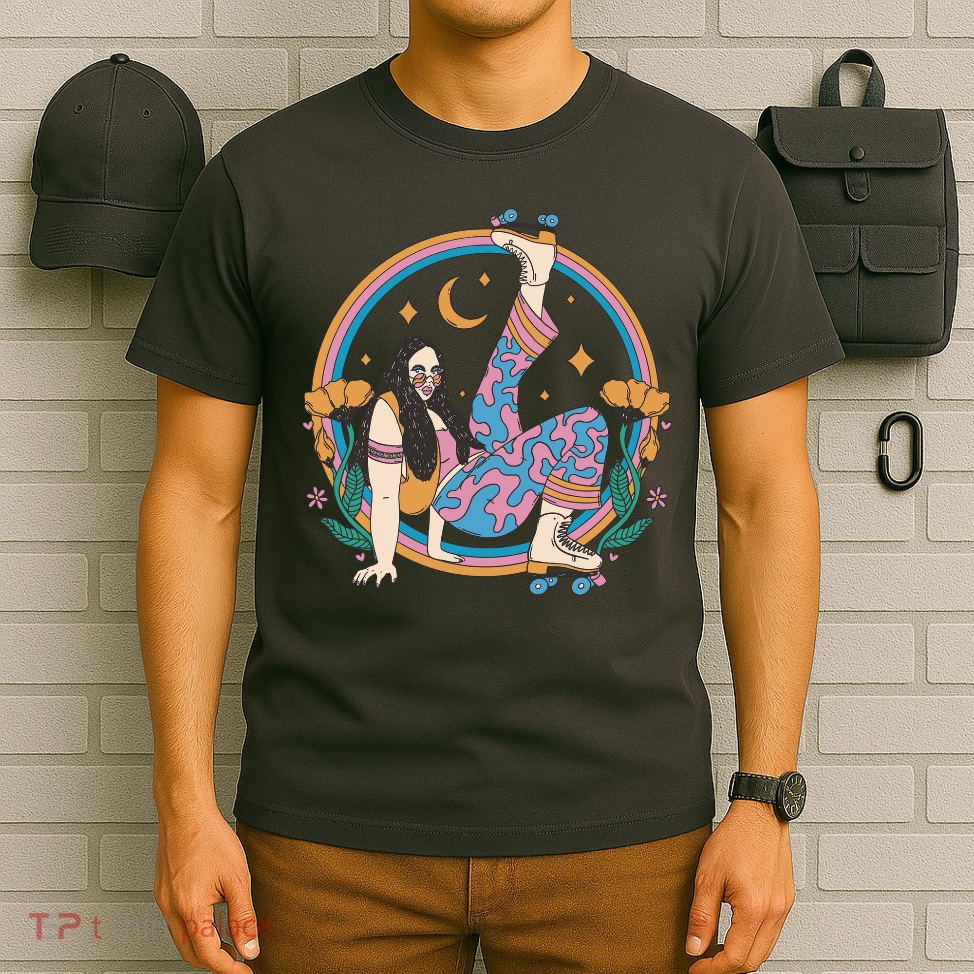 Retro Roller Disco Girl T-Shirt