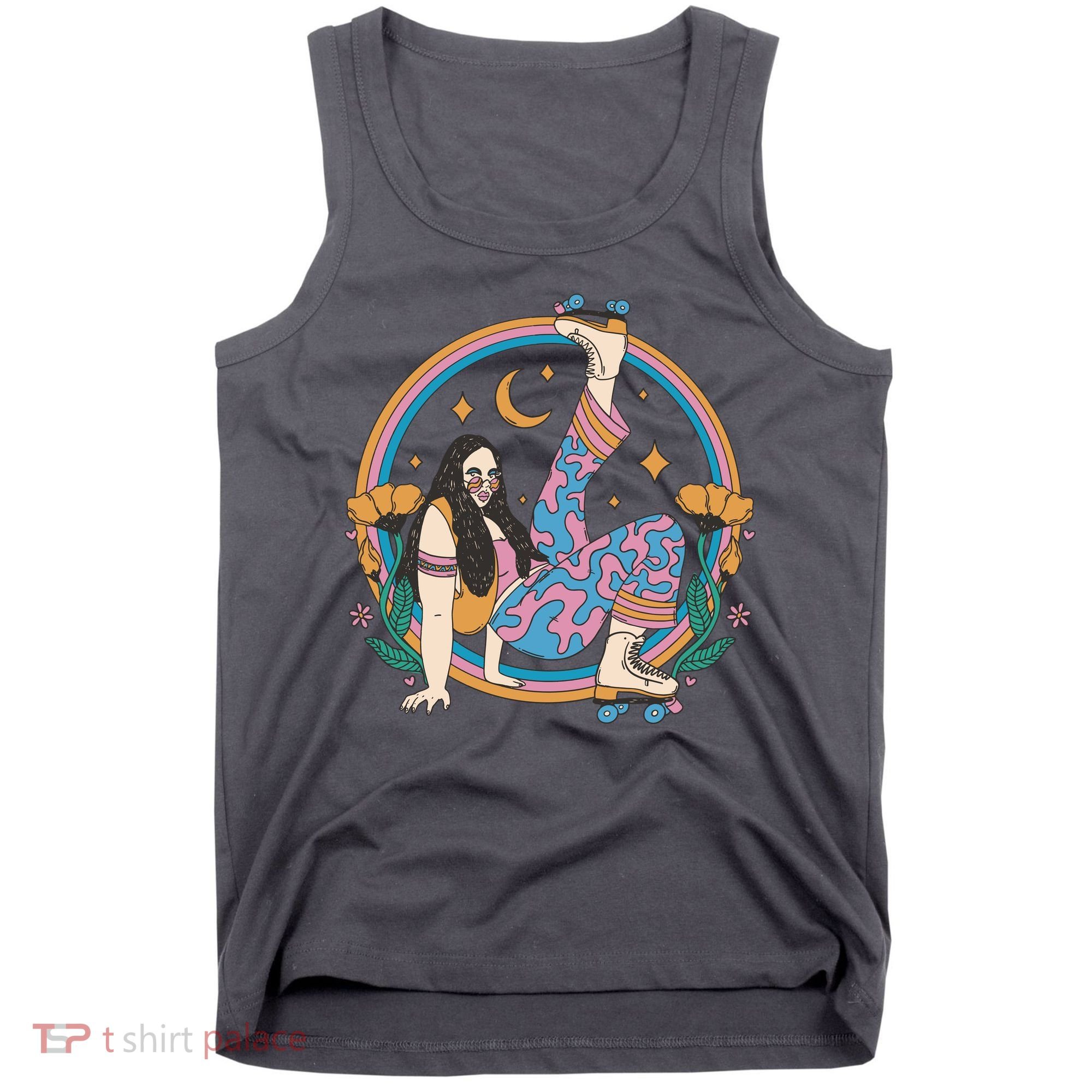 Retro Roller Disco Girl Tank Top
