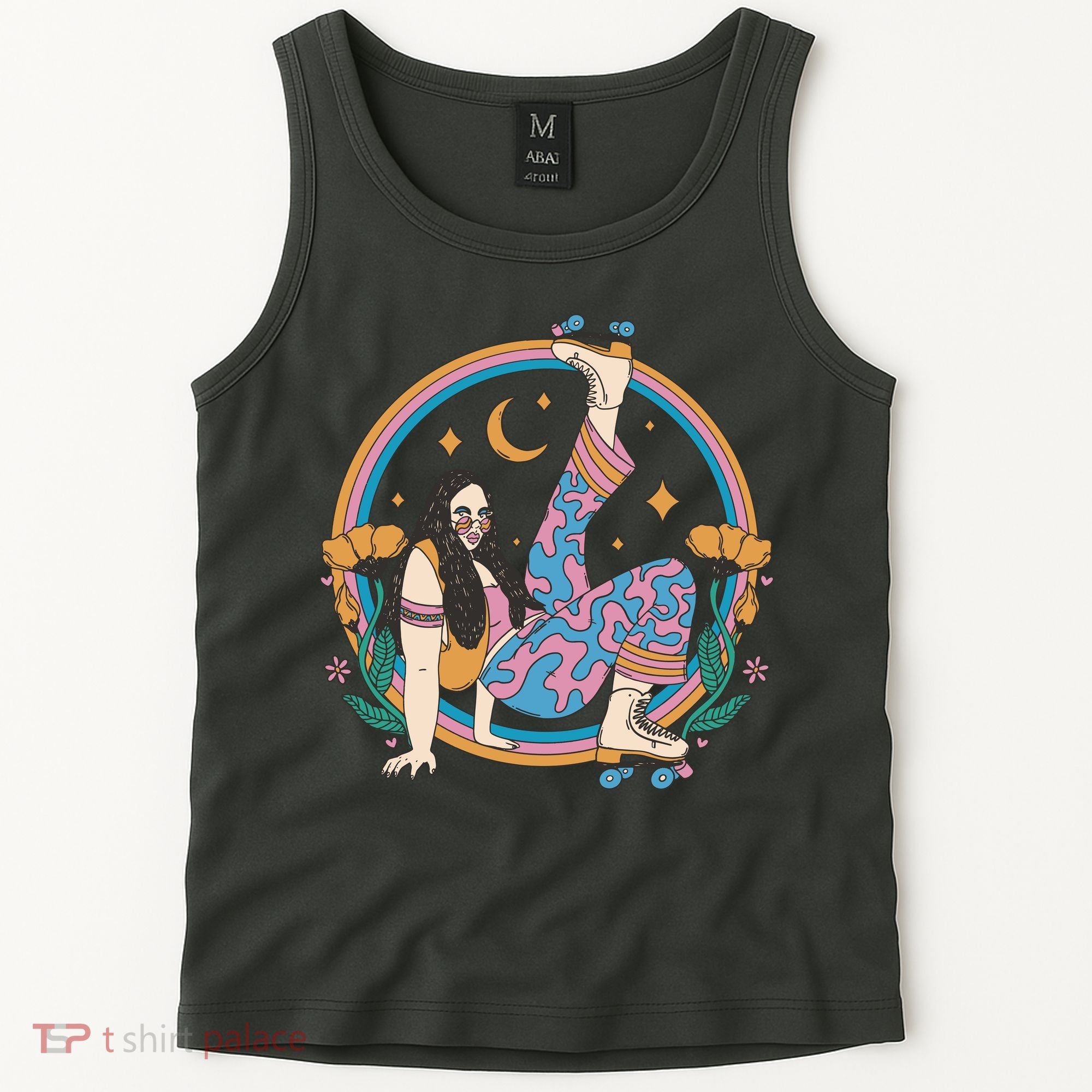 Retro Roller Disco Girl Tank Top