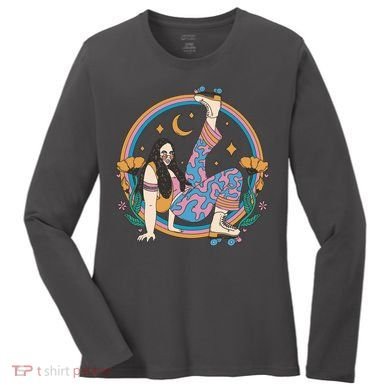 Retro Roller Disco Girl Women's Long Sleeve Shirt