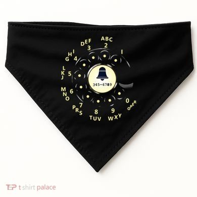 Retro Rotary Dial USA-Made Doggie Bandana