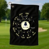 Retro Rotary Dial Golf Towel thumb 1