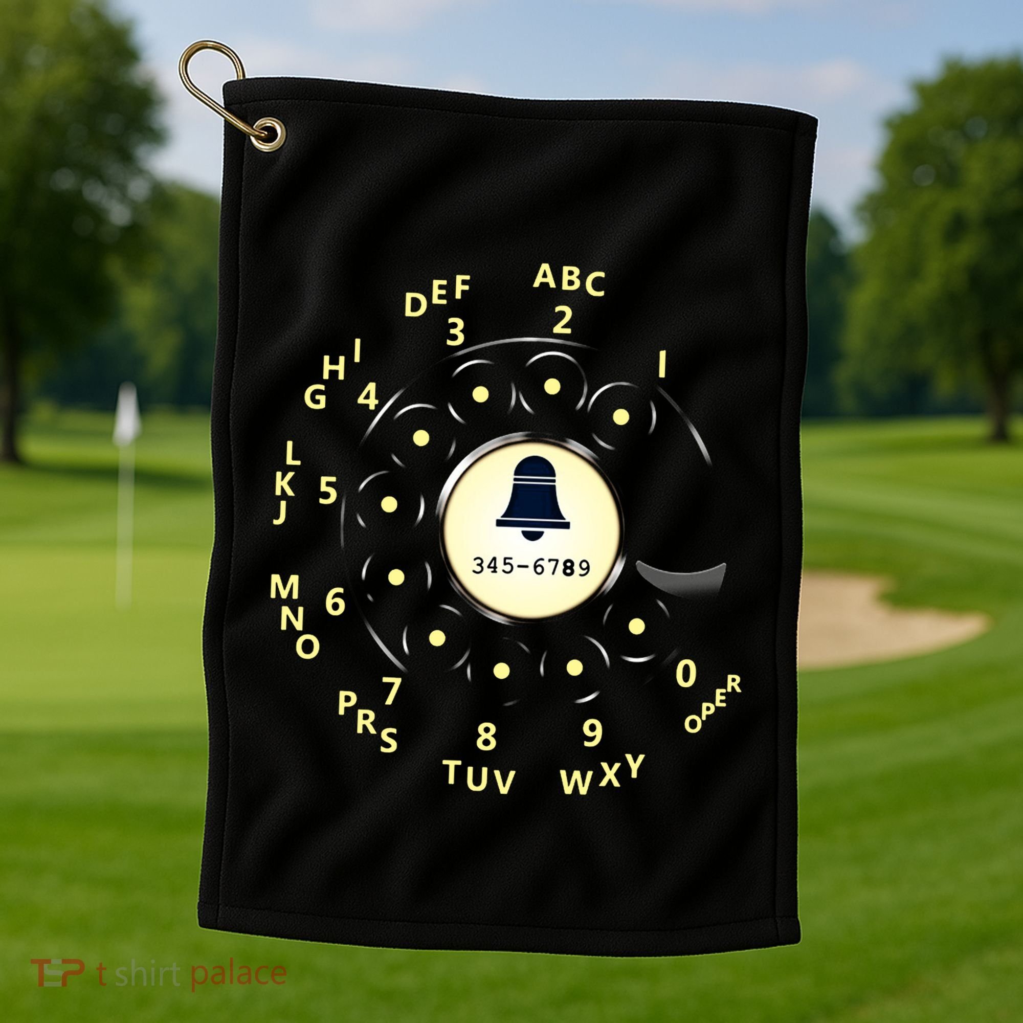 Retro Rotary Dial Golf Towel