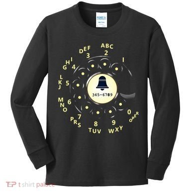 Retro Rotary Dial Kids Long Sleeve Shirt