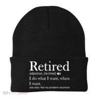 Retirement Retired Definition Funny I Do What I Want When I Want Beanie thumb 0