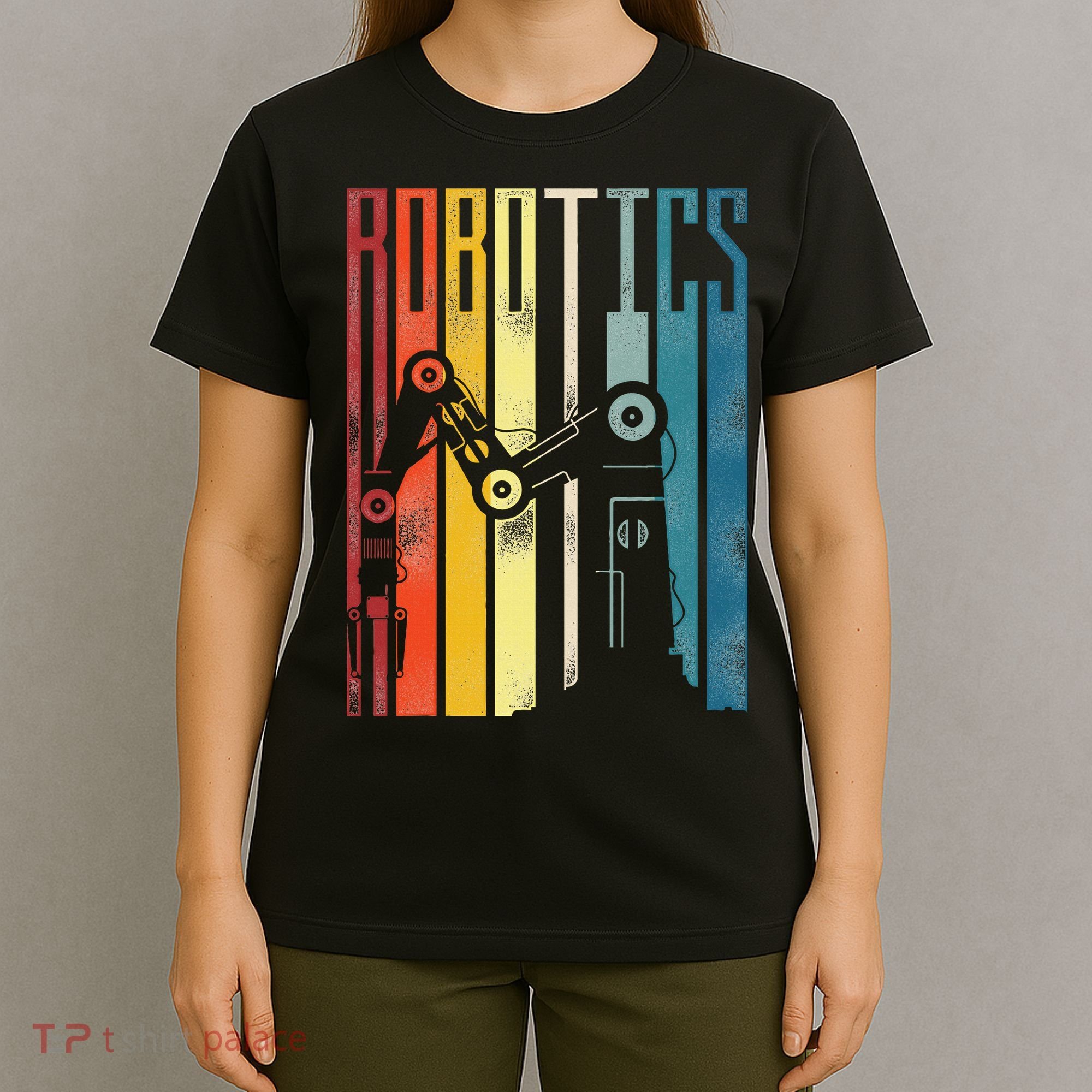 Robot Robotics Engineer Retro Robotics T-Shirt
