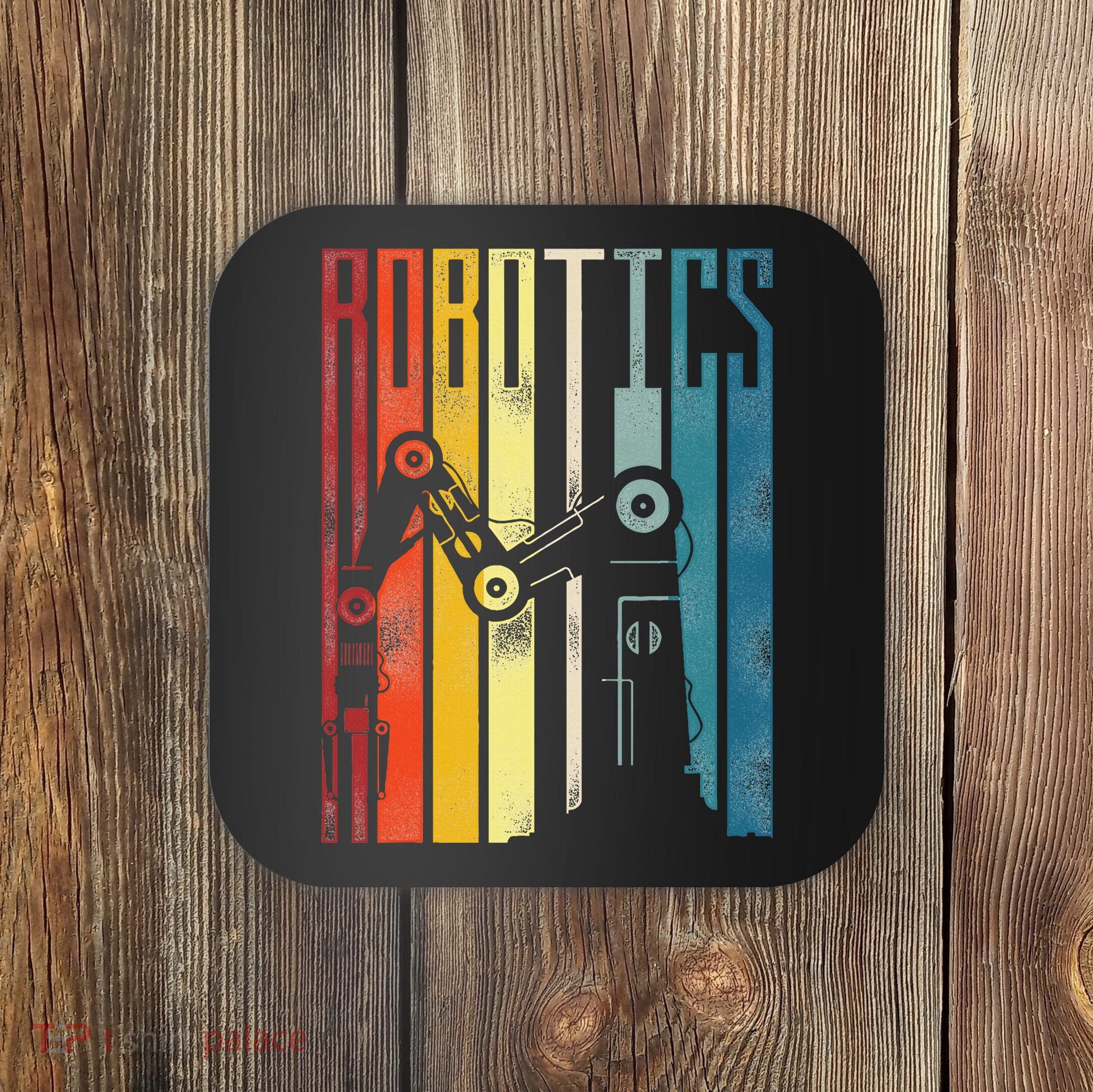 Robot Robotics Engineer Retro Robotics Coaster