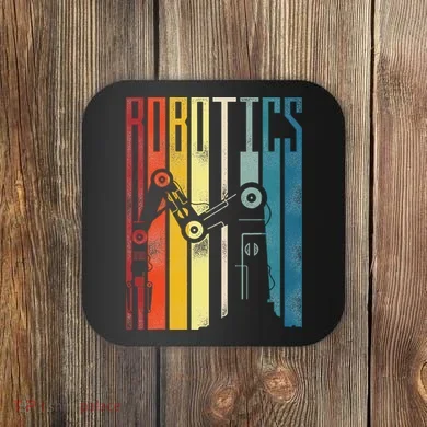 Robot Robotics Engineer Retro Robotics Coaster