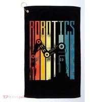 Robot Robotics Engineer Retro Robotics Golf Towel thumb 0