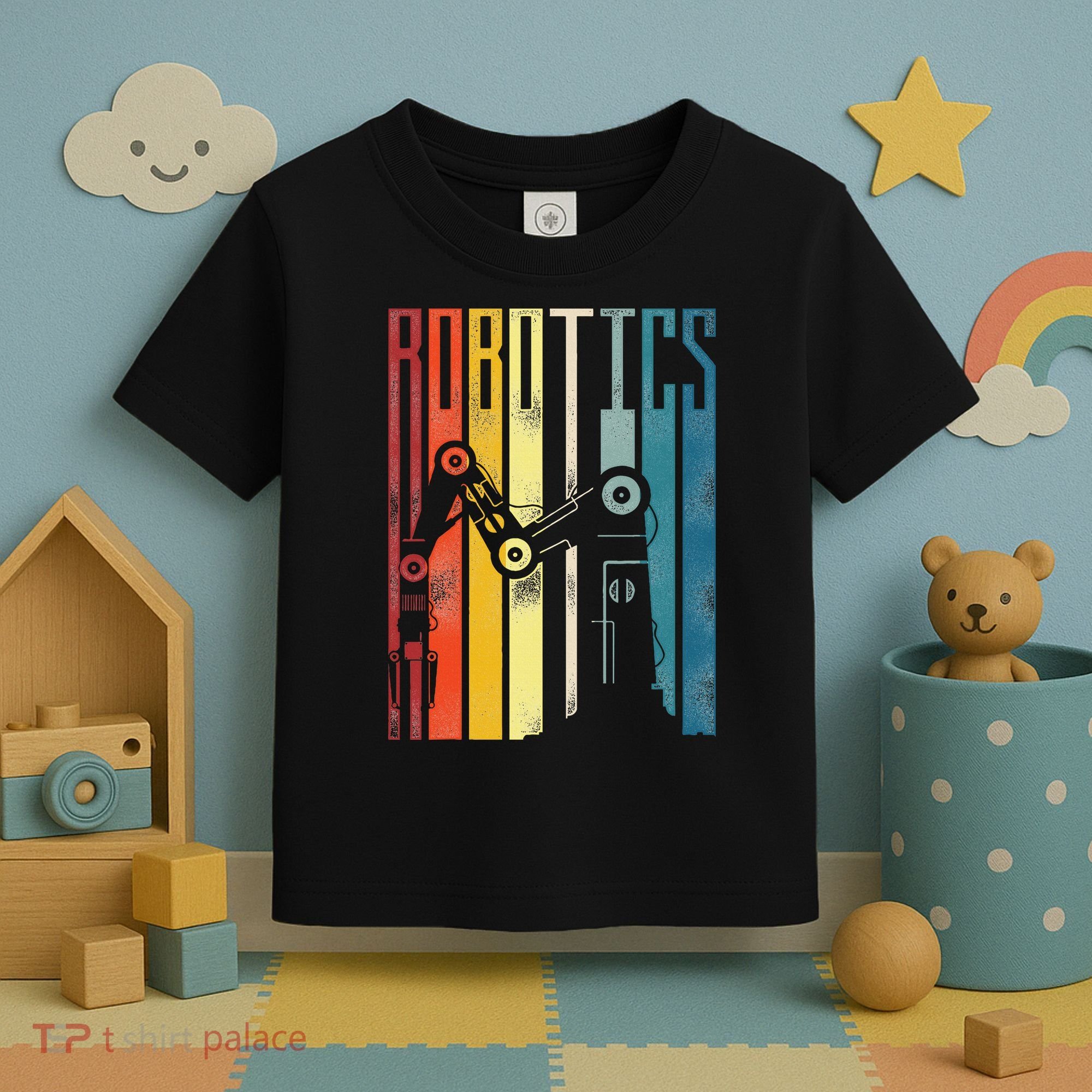 Robot Robotics Engineer Retro Robotics Toddler T-Shirt